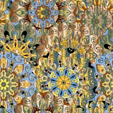 Seamless pattern. Vintage decorative elements. Stock Illustration