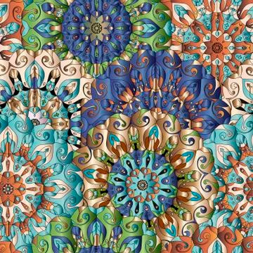 Seamless pattern. Vintage decorative elements. Stock Illustration