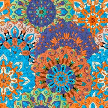 Seamless pattern. Vintage decorative elements. Stock Illustration