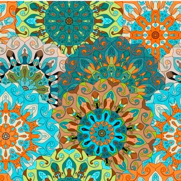 Seamless pattern. Vintage decorative elements. Stock Illustration