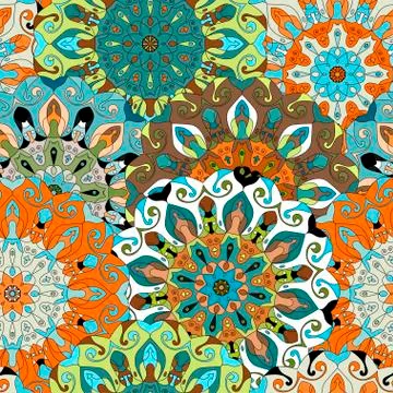 Seamless pattern. Vintage decorative elements. Stock Illustration