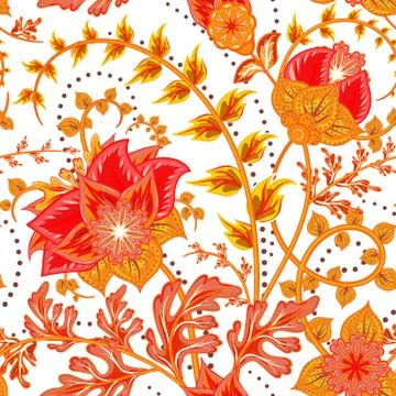 Seamless pattern. Vintage decorative elements. Hand drawn background. Arabic Illustration