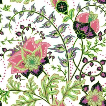 Seamless pattern. Vintage decorative elements. Hand drawn background. Arabic イラスト素材