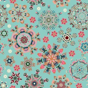 Seamless pattern. Vintage decorative elements. Hand drawn background. Islam Illustration
