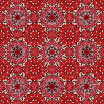 Seamless pattern. Vintage decorative elements. Hand drawn background. Islam Illustrazione stock