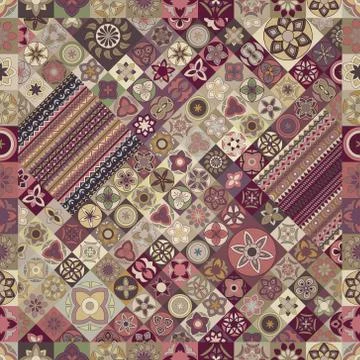 Seamless pattern. Vintage decorative elements. Hand drawn background. Islam.. Stock Illustration