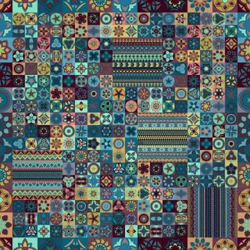 Seamless pattern. Vintage decorative elements. Hand drawn background. Islam.. Stock Illustration