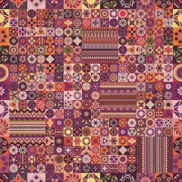 Seamless pattern. Vintage decorative elements. Hand drawn background. Islam.. Stock Illustration