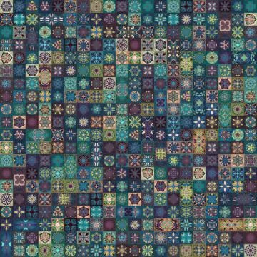 Seamless pattern. Vintage decorative elements. Hand drawn background. Islam.. Illustrazione stock