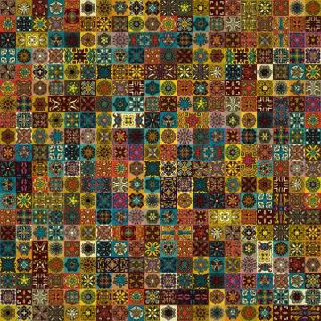 Seamless pattern. Vintage decorative elements. Hand drawn background. Islam.. Stock Illustration