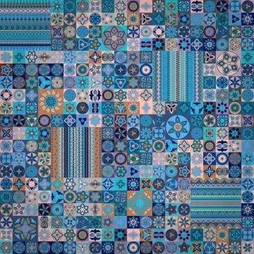 Seamless pattern. Vintage decorative elements. Hand drawn background. Islam.. Stock Illustration