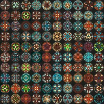 Seamless pattern. Vintage decorative elements. Hand drawn background. Islam.. Stock Illustration