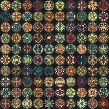 Seamless pattern. Vintage decorative elements. Hand drawn background. Islam.. Stock Illustration