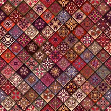 Seamless pattern. Vintage decorative elements. Hand drawn background. Islam.. Stock Illustration