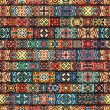 Seamless pattern. Vintage decorative elements. Hand drawn background. Islam.. Stock Illustration