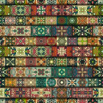Seamless pattern. Vintage decorative elements. Hand drawn background. Islam.. Stock Illustration