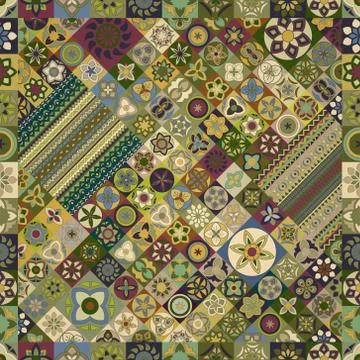 Seamless pattern. Vintage decorative elements. Hand drawn background. Islam.. Stock Illustration