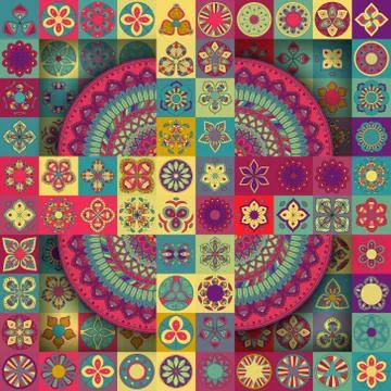 Seamless pattern. Vintage decorative elements. Hand drawn background. Islam.. 스톡 일러스트