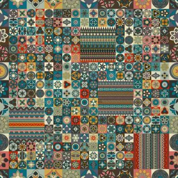 Seamless pattern. Vintage decorative elements. Hand drawn background. Islam.. Stock Illustration