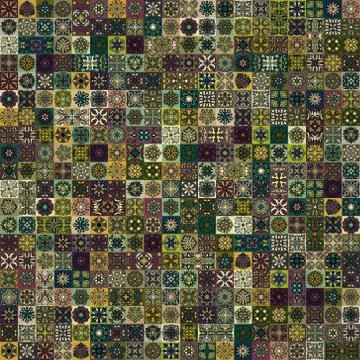 Seamless pattern. Vintage decorative elements. Hand drawn background. Islam.. Stock Illustration