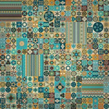 Seamless pattern. Vintage decorative elements. Hand drawn background. Islam.. Stock Illustration