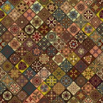 Seamless pattern. Vintage decorative elements. Hand drawn background. Islam.. Stock-Illustration