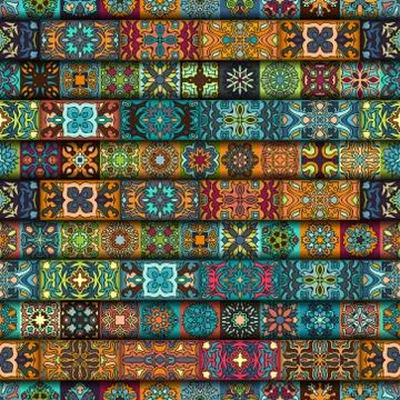 Seamless pattern. Vintage decorative elements. Hand drawn background. Islam.. 스톡 일러스트