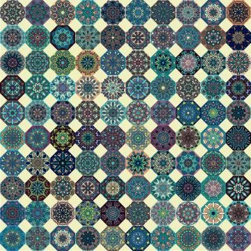 Seamless pattern. Vintage decorative elements. Hand drawn background. Islam.. Stock Illustration