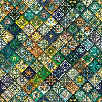 Seamless pattern. Vintage decorative elements. Hand drawn background. Islam.. 스톡 일러스트
