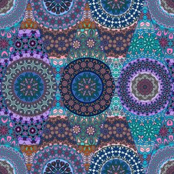 Seamless pattern. Vintage decorative elements. Hand drawn background. Islam.. Stockillustratie