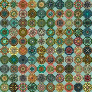 Seamless pattern. Vintage decorative elements. Hand drawn background. Islam.. Stock Illustration