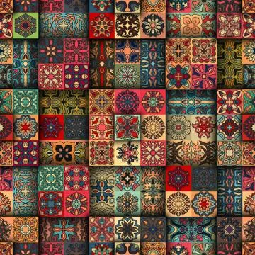 Seamless pattern. Vintage decorative elements. Hand drawn background. Islam.. Stock Illustration