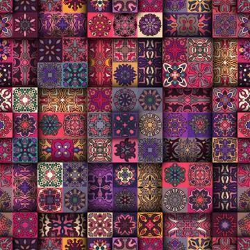 Seamless pattern. Vintage decorative elements. Hand drawn background. Islam.. Stock Illustration