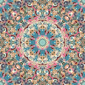 Seamless pattern. Vintage decorative elements. Hand drawn background. Islam Illustrazione stock