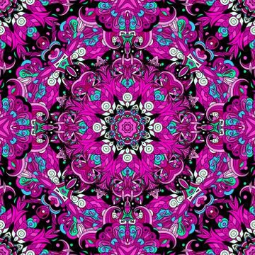 Seamless pattern. Vintage decorative elements. Hand drawn background. Islam Stock Illustration