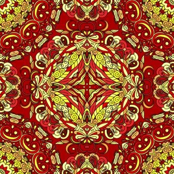 Seamless pattern. Vintage decorative elements. Hand drawn background. Islam Stock Illustration