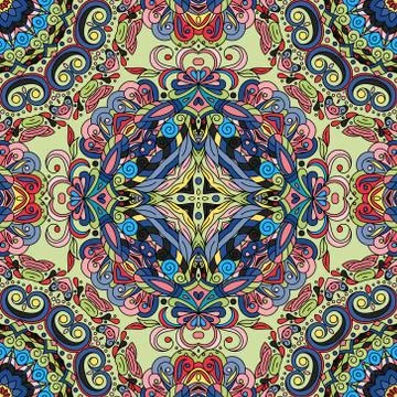 Seamless pattern. Vintage decorative elements. Hand drawn background. Islam Illustrazione stock