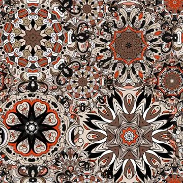 Seamless pattern. Vintage decorative elements. Hand drawn background. Islam Illustrazione stock