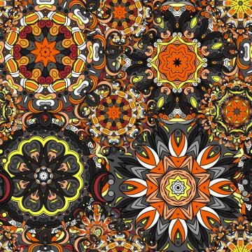 Seamless pattern. Vintage decorative elements. Hand drawn background. Islam Illustrazione stock