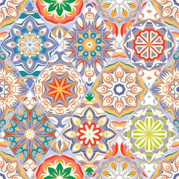 Seamless pattern, vintage decorative elements Stock Illustration