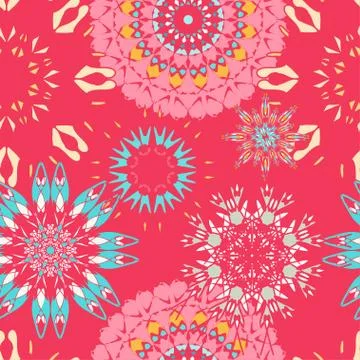 Seamless pattern. Vintage decorative elements vector illustration Stock Illustration