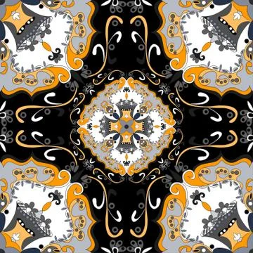 Seamless pattern. Vintage decorative elements. beautiful background Illustrazione stock