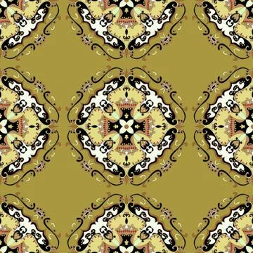 Seamless pattern. Vintage decorative elements. Hand drawn background Stock-Illustration