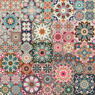 Seamless pattern. Vintage decorative elements. Hand drawn background. Islam,  스톡 일러스트