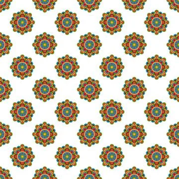 Seamless pattern vintage decorative elements. Stock Illustration