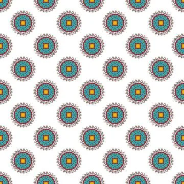 Seamless pattern vintage decorative elements. Illustrazione stock