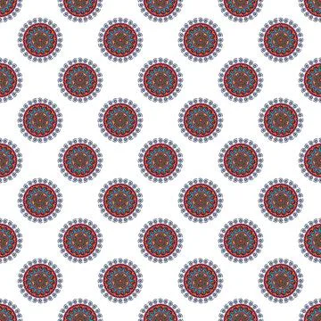 Seamless pattern vintage decorative elements. Illustrazione stock