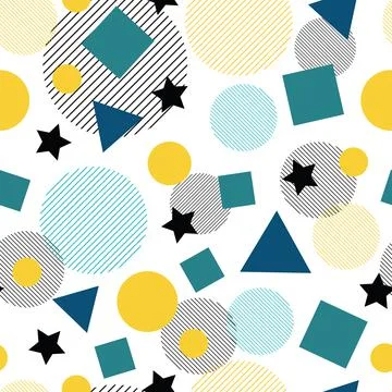 Seamless pattern vintage geometric background Stock Illustration