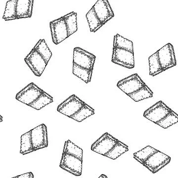 Seamless pattern vintage leather bound diary sketch hand drawn 库存插图