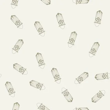 Seamless pattern vintage macrame wall hanging cartoon vector Stock Illustration